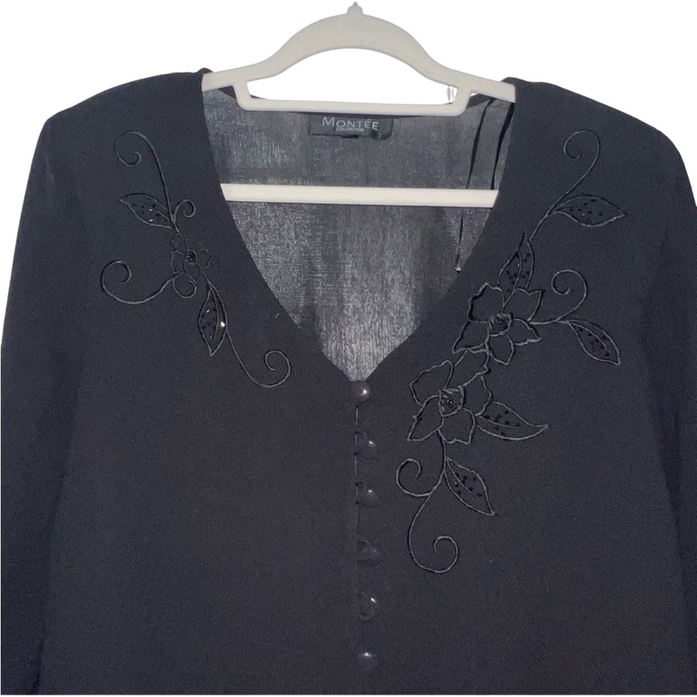 Montee Collection Black Sheer Jacket - Picture 2 of 4